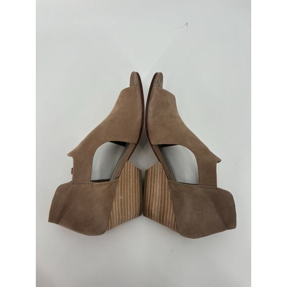 Eileen Fisher Iris Sandals Womens 8.5 Brown Leather Peep Toe Cut Out Casual Heel - Picture 10 of 15